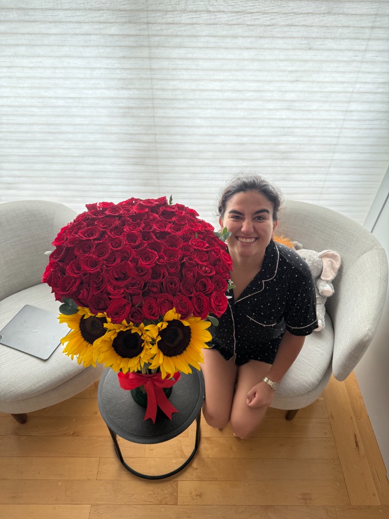 Carolina with flowers